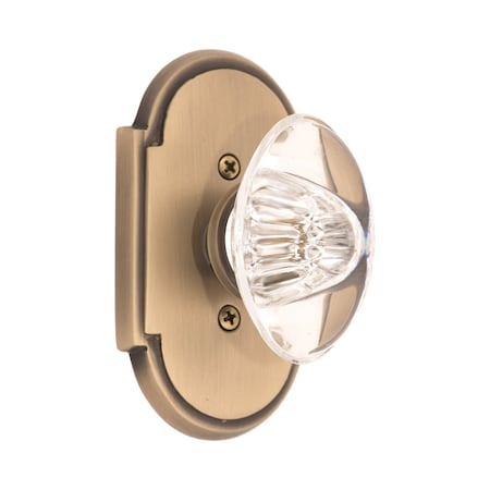 Brass Accents Palladian Plate Privacy Set, 2 3/8 D07-K023G-GTN-609