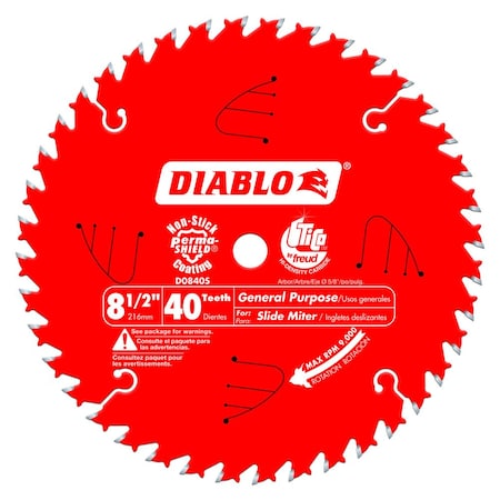 Diablo CircularSawBlade, Carbide, Dia:8.5" D0840S