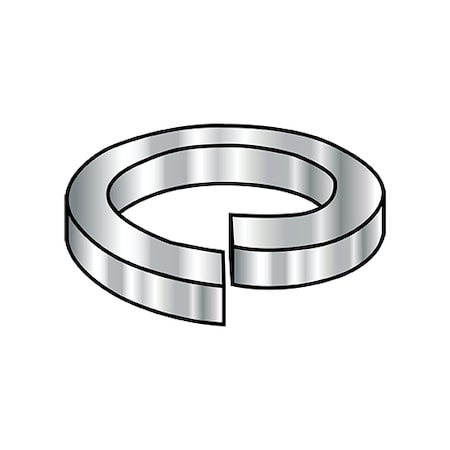 Zoro Select Split Lock Washer, For Screw Size M4 18-8 Stainless Steel, Plain Finish, 15000 PK M4D127B188