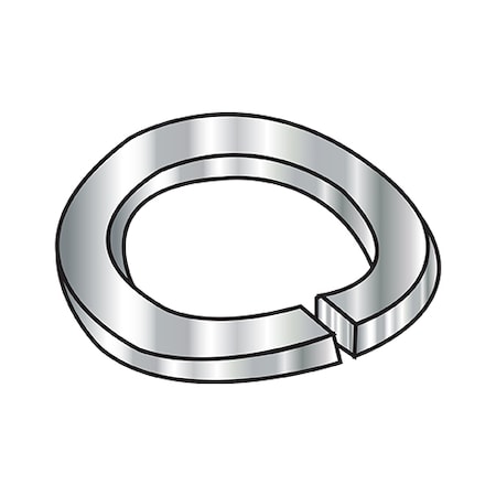 Zoro Select Split Lock Washer, For Screw Size M6 316 Stainless Steel, Plain Finish, 7000 PK M6D128A4