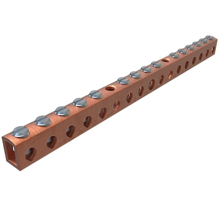 Ilsco Copper Neutral Bar Connector, Conductor D167-14-EC