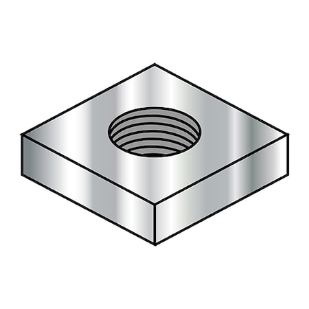 Zoro Select M6-1.0 DIN562 THIN SQUARE NUT A2 STAINLESS STEEL, PK3000 M6D562A2