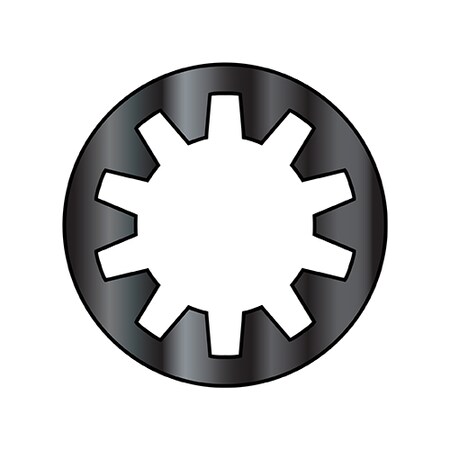 Zoro Select Internal Tooth Lock Washer, For Screw Size M6 Spring Steel, Black Oxide and Oil Finish, 6000 PK M6D6797JB