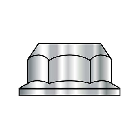 Zoro Select Flange Nut, M10-1.50, Steel, Class 10, Zinc Plated, 15 mm Hex Wd, 1000 PK M10D6923-10
