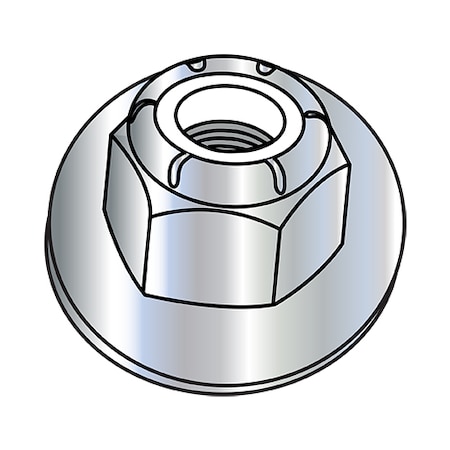 Zoro Select Lock Nut, M5-0.80, Nylon, Class 8, Zinc Plated, 2500 PK M5D6926-8