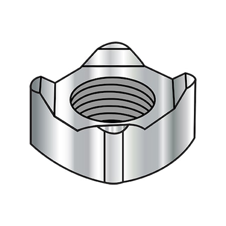 Zoro Select Square Weld Nut, M8-1.25, Stainless Steel, 14 mm Wd, 14 mm Lg, 6.5 mm Ht, 1000 PK M8D928A2