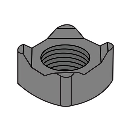 Zoro Select Square Weld Nut, M8-1.25, Steel, 14 mm Wd, 14 mm Lg, 6.5 mm Ht, 3000 PK M8D928