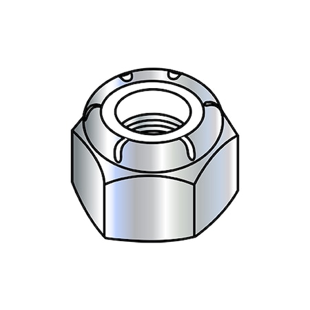 Zoro Select Lock Nut, M6-1.00, Nylon, Class 8, Zinc Plated, 1500 PK M6D985