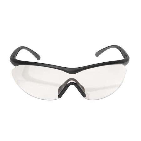 Edge Eyewear Banraj, Safety Glasses, Anti-Scratch, Clear Lens, Black Frame, Half-Frame DB111