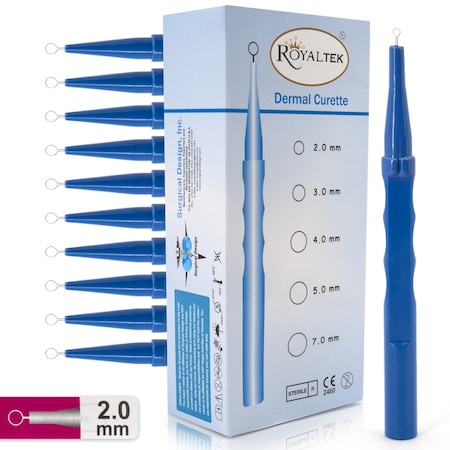 Surgical Design Dispsbl Dermal Curette, Sterile, 2mm, PK10 SDZR-0058