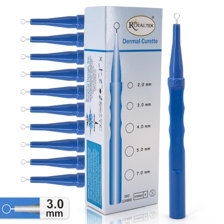 Surgical Design Dispsbl Dermal Curette, Sterile, 3mm, PK10 SDZR-0059