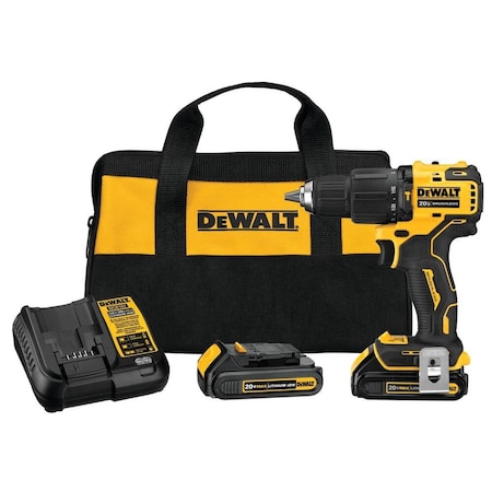 Dewalt Cordless Hammerdrill, 20.0V, Chuck 1/2 DCD709C2