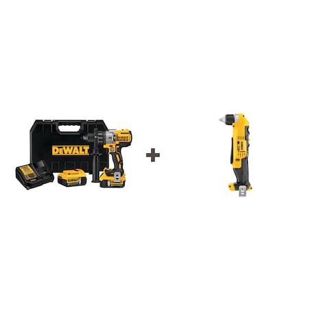 Dewalt Cordless Hmr Drill Kit w/Rt Angle Drill DCD996P2/DCD740B