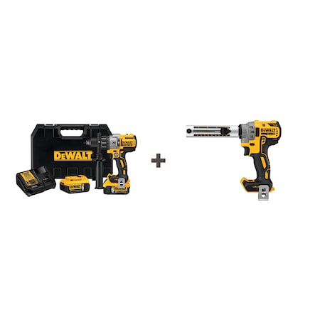 DEWALT Cordless Hmr Drill Kit w/Cable Stripper DCD996P2/DCE151B