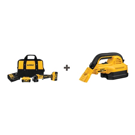 Dewalt Cordless Grinder Kit w/ Vacuum DCG413R2/DCV517B