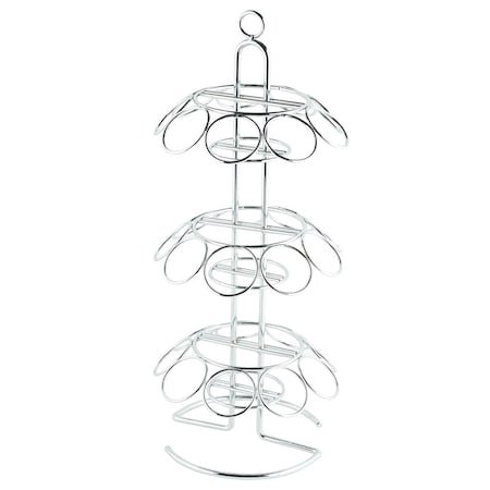 Tablecraft Disp Cone Hldr, Chrm 27 Cones, 16.75"X7 DCH27