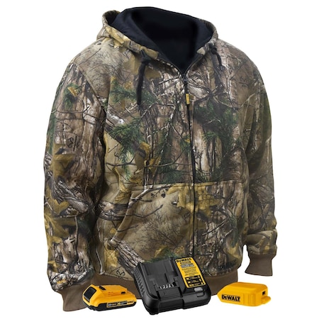 Dewalt Men's DEWALT(R) Htd Jck Camo Fleece Kitted Medium, Heats Up to 7 hr. , 20 DCHJ074D1-M