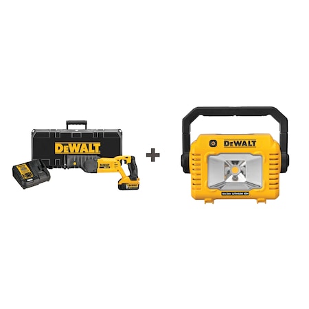Dewalt Cordless Recip Saw Kit w/ Light DCS380P1/DCL077B