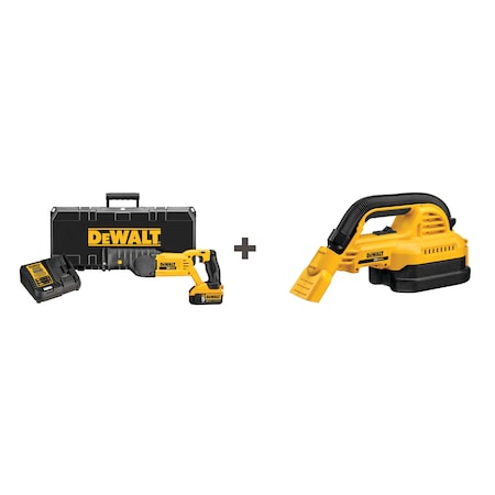 Dewalt Cordless Recip Saw Kit w/ Vacuum DCS380P1/DCV517B