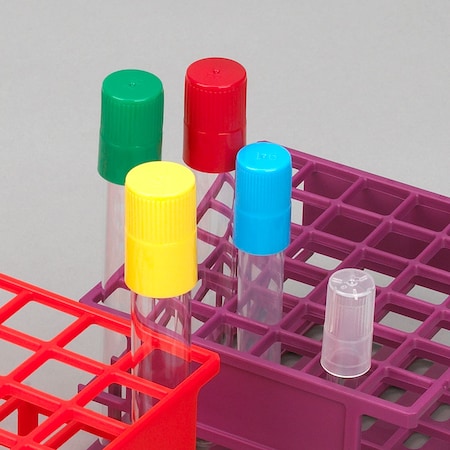 Globe Scientific Culture Tube Cap, 20mm Tubes, Blue, PK500 118156B