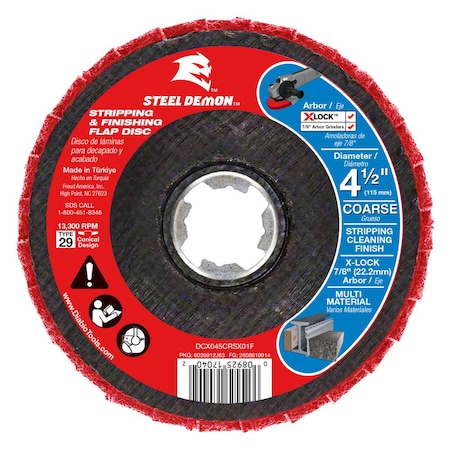 Diablo Non Woven Flap, 4-1/2 in dia DCX045CRSX01F