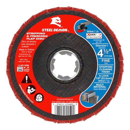 Diablo Non Woven Flap, 4-1/2 in dia DCX045VFNX01F