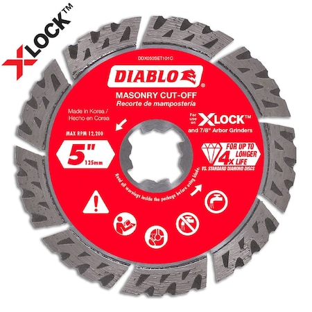 Diablo DiamondSawBlade, Diam:5", Arbor:7/8" DDX050SET101C