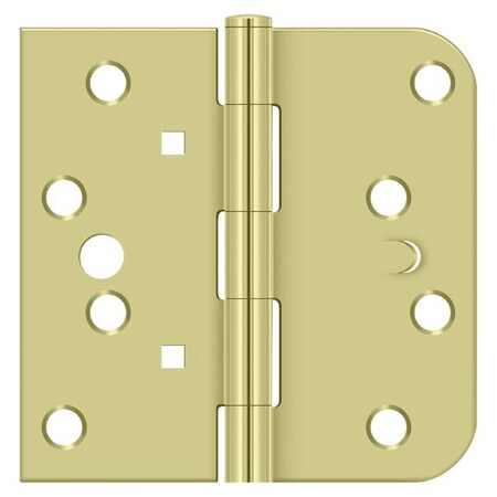 Deltana Zinc Dichromate Square Hinge, Holes per Leaf: 4 DE44058TA2D-RH