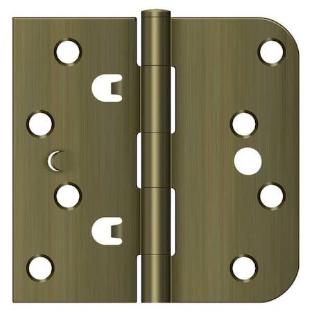 Deltana Antique Brass Square Hinge, Holes per Leaf: 4