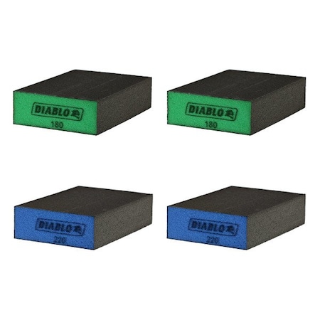 Diablo Large Sponge, 180/220G, PK4 DFBLBLOSMF04G