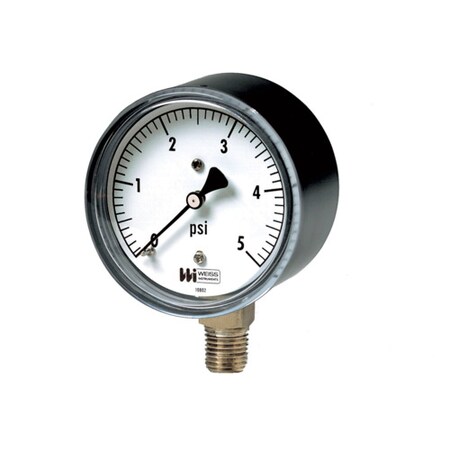 Weiss Low Pressure, 2.5", 0-5PSI, 1/4" NPT DG25P-005-4L