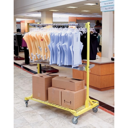 Irsg Dual Hang Rail Rack with 5" casters & 4" bumpers DHR-550G-S