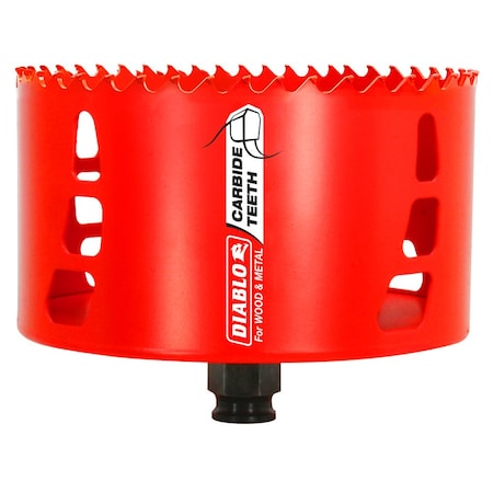 Diablo Hole Saw, Diameter:4 5/8", Carbide Tipped DHS4625CT
