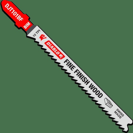 Diablo JigsawBlade, L:4", Bi-Metal, PK5, TPI:10 DJT101BF5