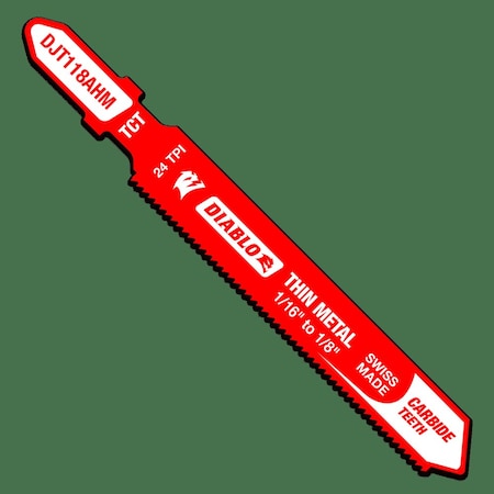 Diablo JigsawBlade, 3.25 in L, Carbide, T Shank DJT118AHM