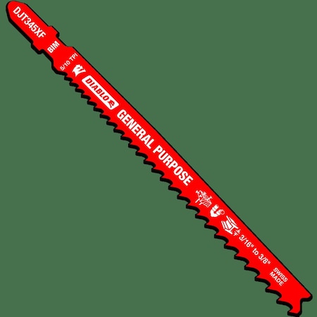 Diablo JigsawBlade, 5.25 in L, Bi-Metal, PK5 DJT345XF5
