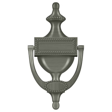 Deltana Door Knocker, Victorian Rope Antique Nickel DKR75U15A
