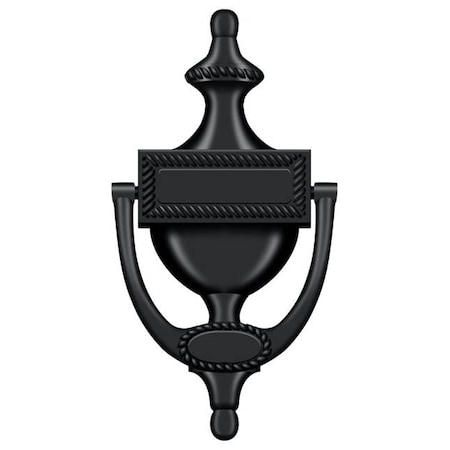 Deltana Door Knocker, Victorian Rope Black DKR75U19
