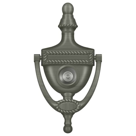 Deltana Door Knocker-Viewer, Victorian Rope Antique Nickel DKV6RU15A