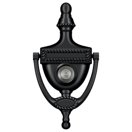 Deltana Door Knocker-Viewer, Victorian Rope Black DKV6RU19