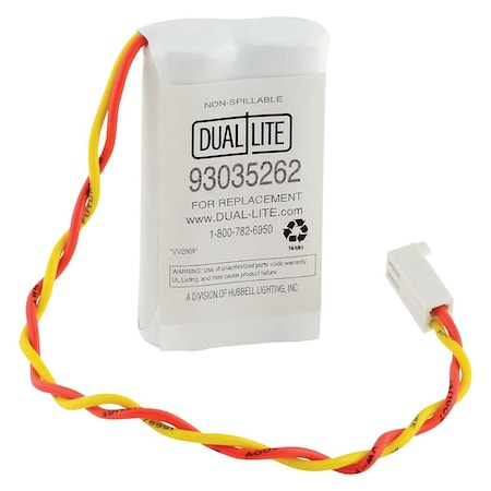 Dual-Lite Replacment Batt, 2.4V, 1500mAh, Crimp ASSY-BATT NIMH 1500MAH 2.4V AA HI TEMP