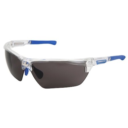 Mcr Safety Dominator (DM3), Safety Glasses, MAX6 Anti-Fog, Polycarbonate Lens, Clear Frame, Half Frame DM1322PF