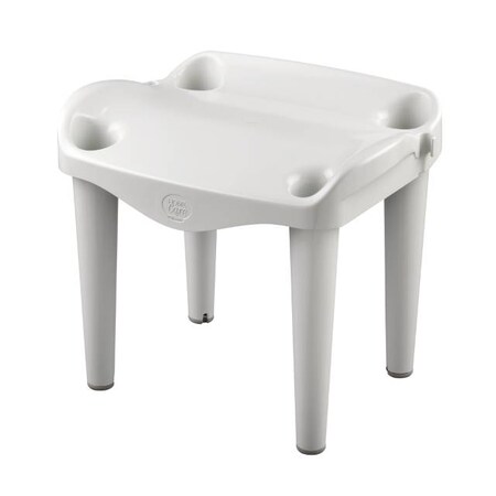Moen 21-1/2" L, lustrous, Seat and Legs: Polypropylene, Feet: Thermal Plastic Elastomer, White DN7038