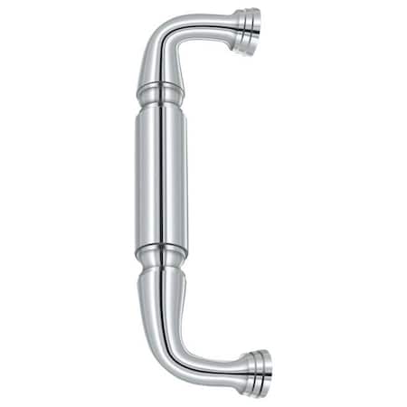 Deltana Door Pull Without Rosette, 8" Bright Chrome DP2574U26