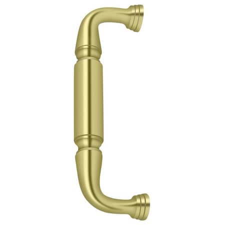 Deltana Door Pull Without Rosette, 8" Bright Brass DP2574U3
