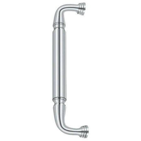 Deltana Door Pull Without Rosette, 10" Bright Chrome DP2575U26