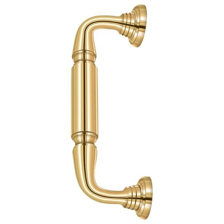 Deltana Door Pull With Rosette, 8" Lifetime Brass DP2576CR003