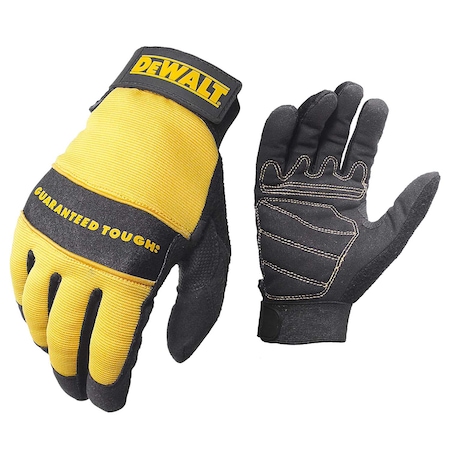 Dewalt DEWALT(R)DPG20 All Purpose Synthetic Le, PR, Elastic Cuff, Full, Yellow/Black, L DPG20L