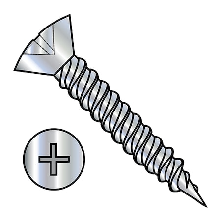 Zoro Select Wood Screw, #6, 5/8 in, Zinc Plated Steel Oval Head Phillips Drive, 10000 PK 06F10DPOD