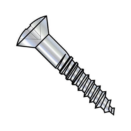 Zoro Select Wood Screw, #8, 2 in, Zinc Plated Steel Oval Head Phillips Drive, 1800 PK 0832DPO